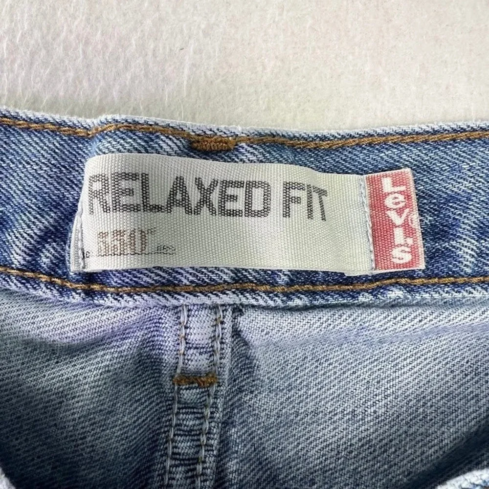 Levi's 550 Relaxed Fit Jeans‎ Mens 35x32 Blue Light Wash Good Tapered Leg Y2K